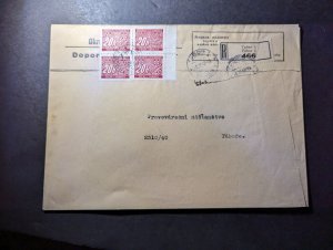 1940 Registered Germany Bohemia Moravia Cover Tabor Local Use