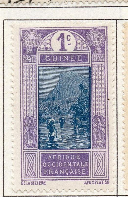 French Guinea 1913 Early Issue Fine Mint Hinged 1c. 193459