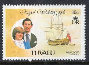 Tuvalu 157 Royal Wedding Ship MNH VF