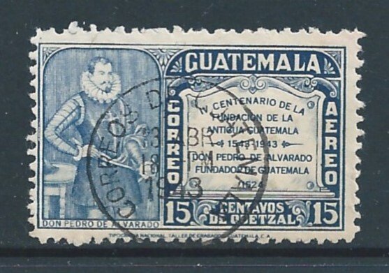 Guatemala #C126a Used Alvarado/Founding of Antigua Anniv. - Type I