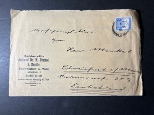 1934 Palestine Cover Tel Aviv to Schweinfurt a Main Germany