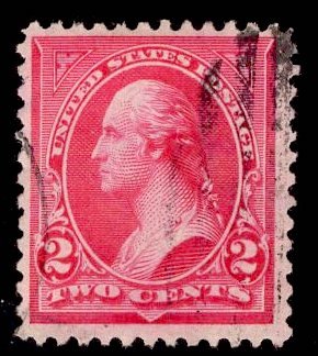 US Stamp #267 2c Carmine Washington USED SCV $.50 . Type III