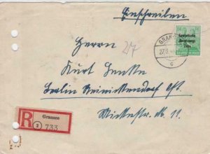 Germany Soviet Zone 1948 Gransee to Berlin  stamps cover  R20747