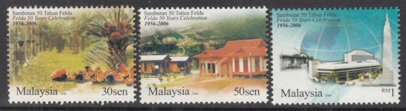 Malaysia 2006 Federal land Development Authority FLDA Sc 1097-1099 MNH A4130