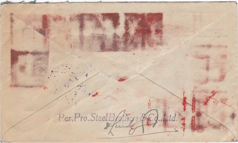 Burma Metered Cover with Censored Stamp