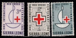 Sierra Leone Scott 248-250 MH* Red Cross stamp set