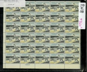 RW31 1964 FULL FEDERAL DUCK STAMP SHEET.   VERY SCARCE .