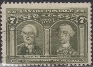 Canada UNITRADE   USED    # 100  ( z 6 )   Moncalm & Wolfe