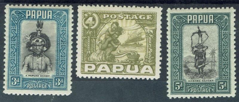 PAPUA 1932 PICTORIAL 3D 4D AND 5D