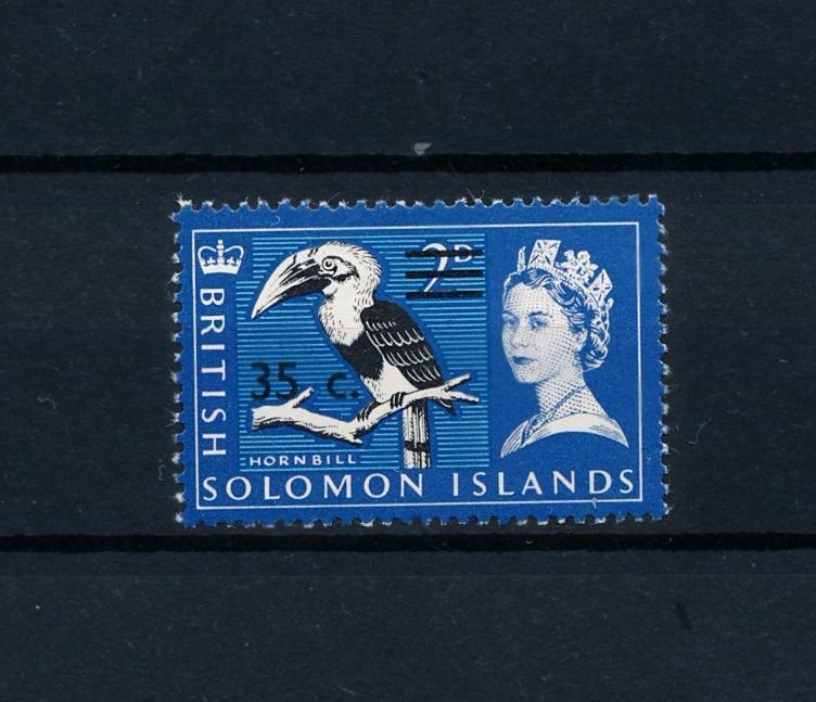 [59230] Solomon Islands 1967 Birds Vögel Oiseaux Ucelli with overprint MLH