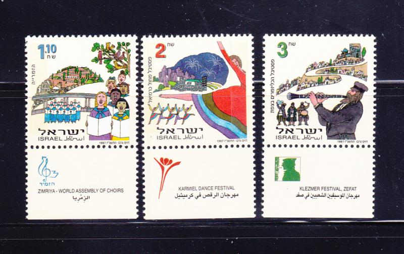 Israel 1315-1317 Tabs Set MNH Music And Dance