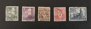 Denmark 1936 #252-56 Used SCV $7.25