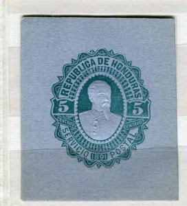 HONDURAS; 1890s early classic Embossed Postal Stationary PIECE mint