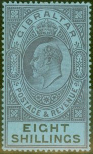 Gibraltar 1903 8s Dull Purple & Black-Blue SG54 Fine & Fresh Lightly Mtd Mint...