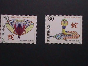 PHILIPPINES-2013 SC#3455-7  YEAR OF THE LOVELY SNAK MNH SET VERY FINE