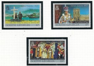 South Georgia 48-50 MNH 1977 QEII Silver Jubilee (fe8153)