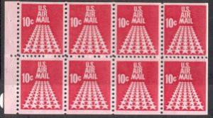 US Stamp #C72b MNH - 10c USA AirMail - Booklet Pane of 8