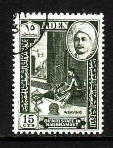 Quaiti state-Sc#31-used 15c dark green-id2-1955-