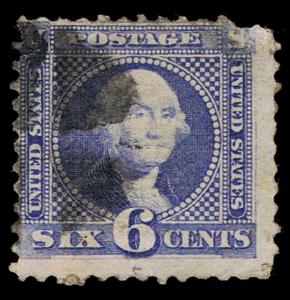 GENUINE SCOTT #115 USED 1869 ULTRAMARINE CLEAR G GRILL SCV $225 ESTATE CLOSE-OUT