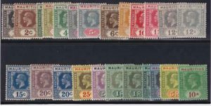 Mauritius 1922-1934 SC 179-199 Mint Set