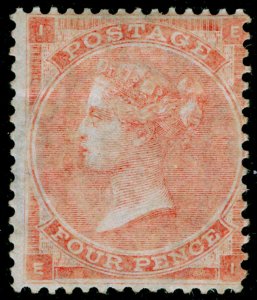 SG80, SCARCE 4d pale red plate 3, LH MINT. Cat £2000. EI