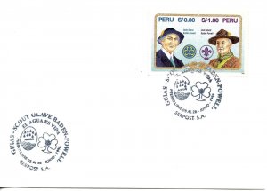 PERU 1996 GUIDES SCOUT OLAVE BADEN POWELL SPECIAL POSTMARK WATER IS LIFE COVER