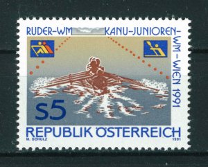 Austria 1991 Junior World Canoeing Championships stamp. MNH. Sg 2270