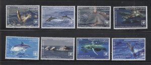 Cook Islands #1680-87 (2020 Dolphins and Whales set) MNH CV $140.45