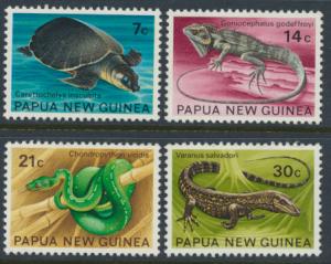 Papua New Guinea SG 216-219  SC# 344-347 MNH Fauna Reptiles  see details