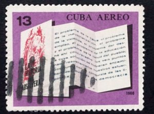 CUBA Sc# C246 ACHIEVEMENTS OF THE REVOLUTION 13c CASTRO'S SPEECH 1966  u...