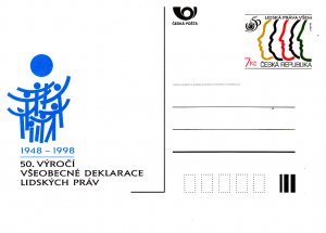 Czech Republic 1998 Postal Stationery 7k Universal Declaration Human Rights 5...