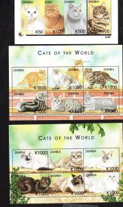 Zambia 796-803 Set Mint never hinged. Cats