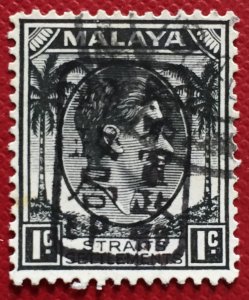 Malaya Japanese Occupation opt Straits Settlement KGVI 1c Used SG#J146a M4193