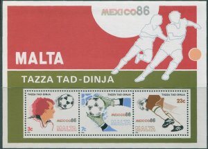 Malta 1986 SG784 World Cup Football set MS MNH