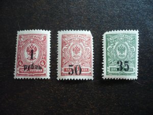 Stamps - Russia - Siberia - Scott# 1,2,4 - Mint Hinged Part Set of 3 Stamps