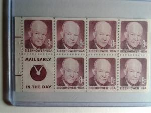 SCOTT #1395D PANE EISENHOWER MINT NEVER HINGED !!