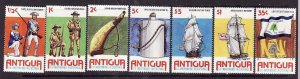 Antigua-Sc#423-9-unused NH set-id6-Ships-American Bicentennial-1976-