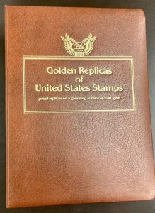 74 Golden Replicas US Stamps 22kt Gold Surface album FDC covers 1990-1991