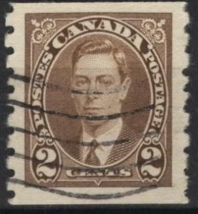 Canada 239 (used) 2c George VI, brown, coil (1937)