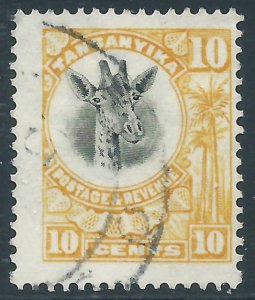 Tanganyika, Sc #13, 10c Used