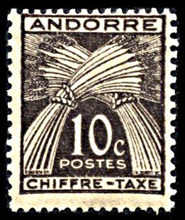 Andorra (French) J21, MNH, Sheaves of Wheat Postage Due