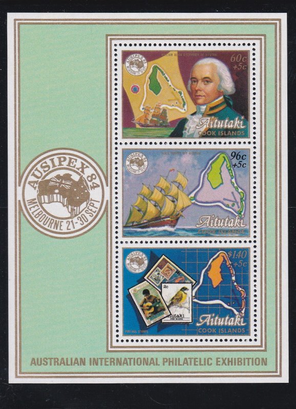 Aitutaki # 351-353 & 354, AUSIPEX Philatelic Exhibition, NH, 1/2 Cat,