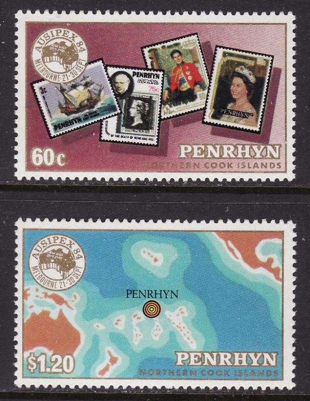 Penrhyn Island #296-97 F-VF Mint NH ** AUSIPEX '84