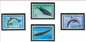 St Vincent Grenadines 183-86 MNH 1979 Marine Life (KA)(ad4345)