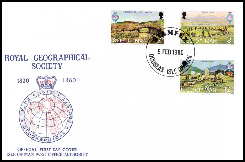 Isle of Man 163-165 U/A FDC