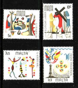 Malta-Sc#505-8-unused NH set-Folk Festivals-1976-