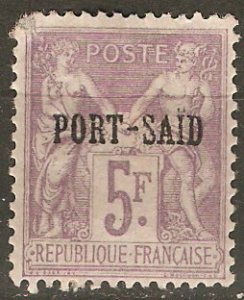 France Off Egypt Pt. Said 13 Mi 15 MH 1899 SCV $120.00