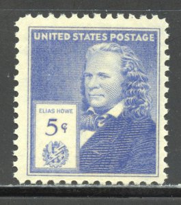 United States Scott 892 MNHOG - 1940 5c Elias Howe - SCV $1.10
