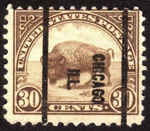 1931, US 30c, American Buffalo, Used, Chicago precancel, Sc 700