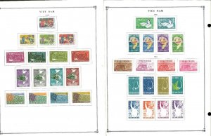 Viet Nam 1956-1975 M&U Hinged on 20 Scott International Pages.